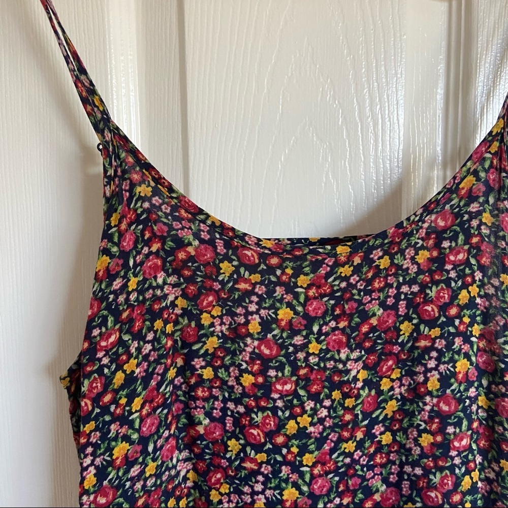 tiered floral print dress